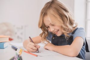 Little,Kid,Girl,Drawing,At,Home,Creativity,Development